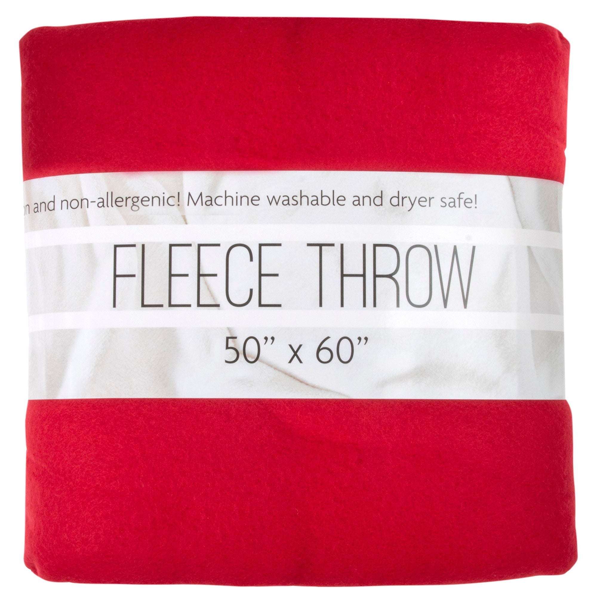 Fleece Blankets 50" x 60" - Red - 24 in the Pack