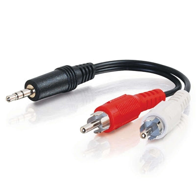 C2G 3ft Value Series™ One 3.5mm Stereo Male to Two RCA Stereo Male Y-Cable