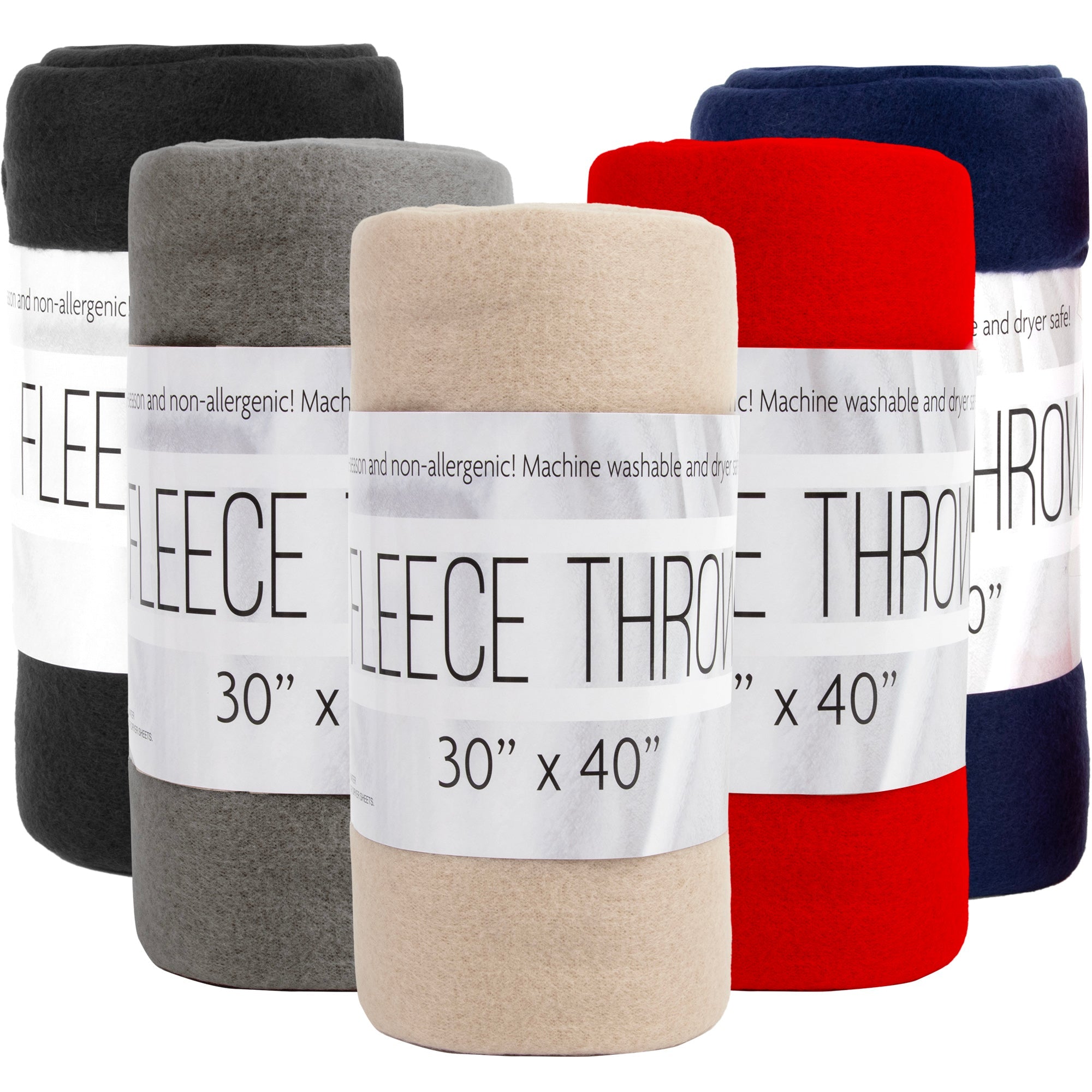 Fleece Kids Blanket 30" x 40" - 5 Assorted Colors - 24 in the Pack