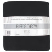 Twin Fleece Throw Blankets 80" x 60" - Black - 24 in the Pack