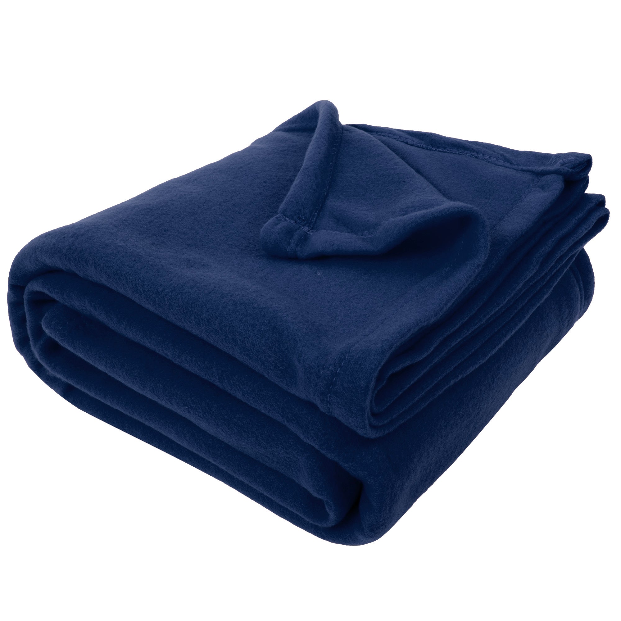 Twin Fleece Throw Blankets 80" x 60" - Blue - 24 in the Pack