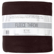 Twin Fleece Throw Blankets 80" x 60" - Brown - 24 in the Pack