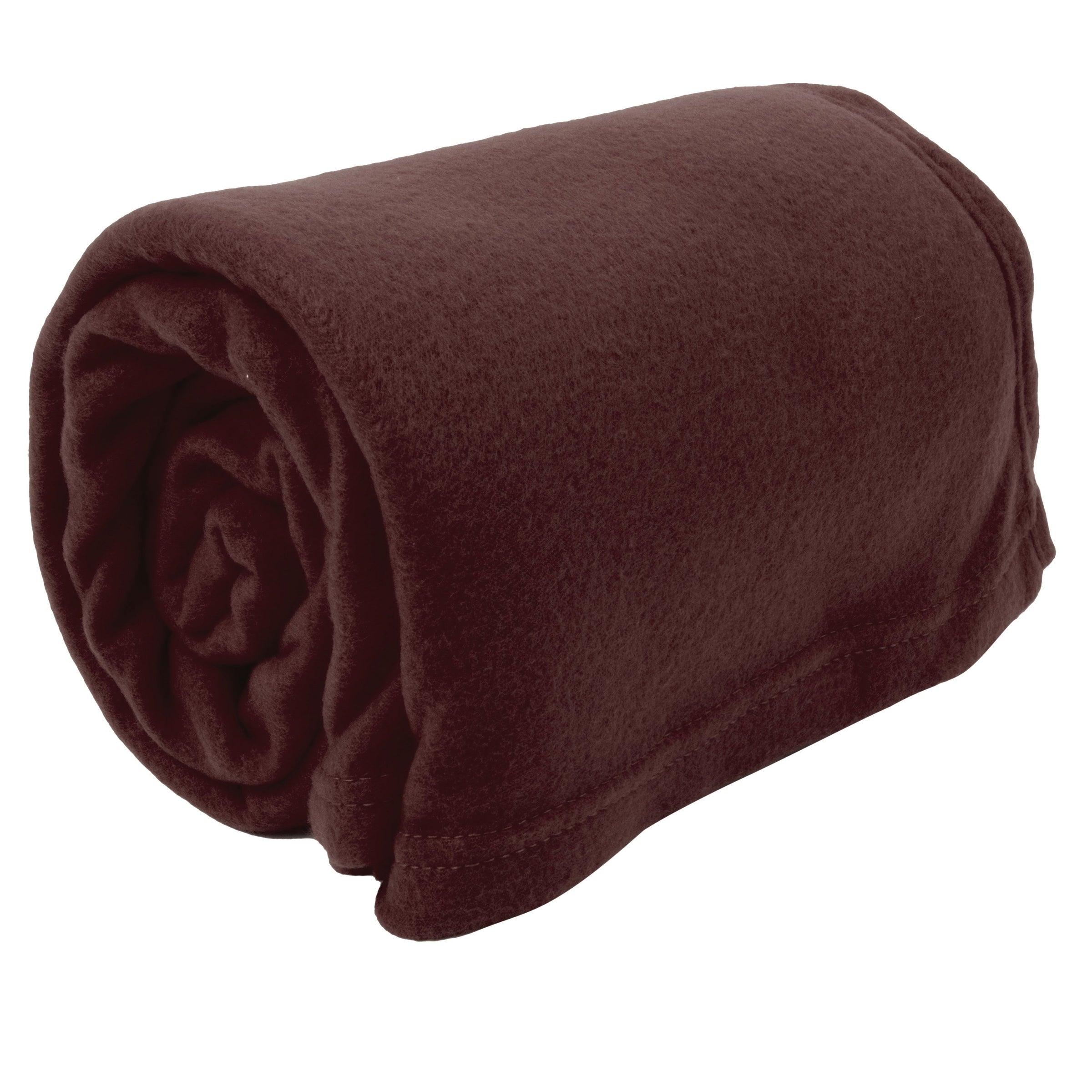 Twin Fleece Throw Blankets 80" x 60" - Brown - 24 in the Pack
