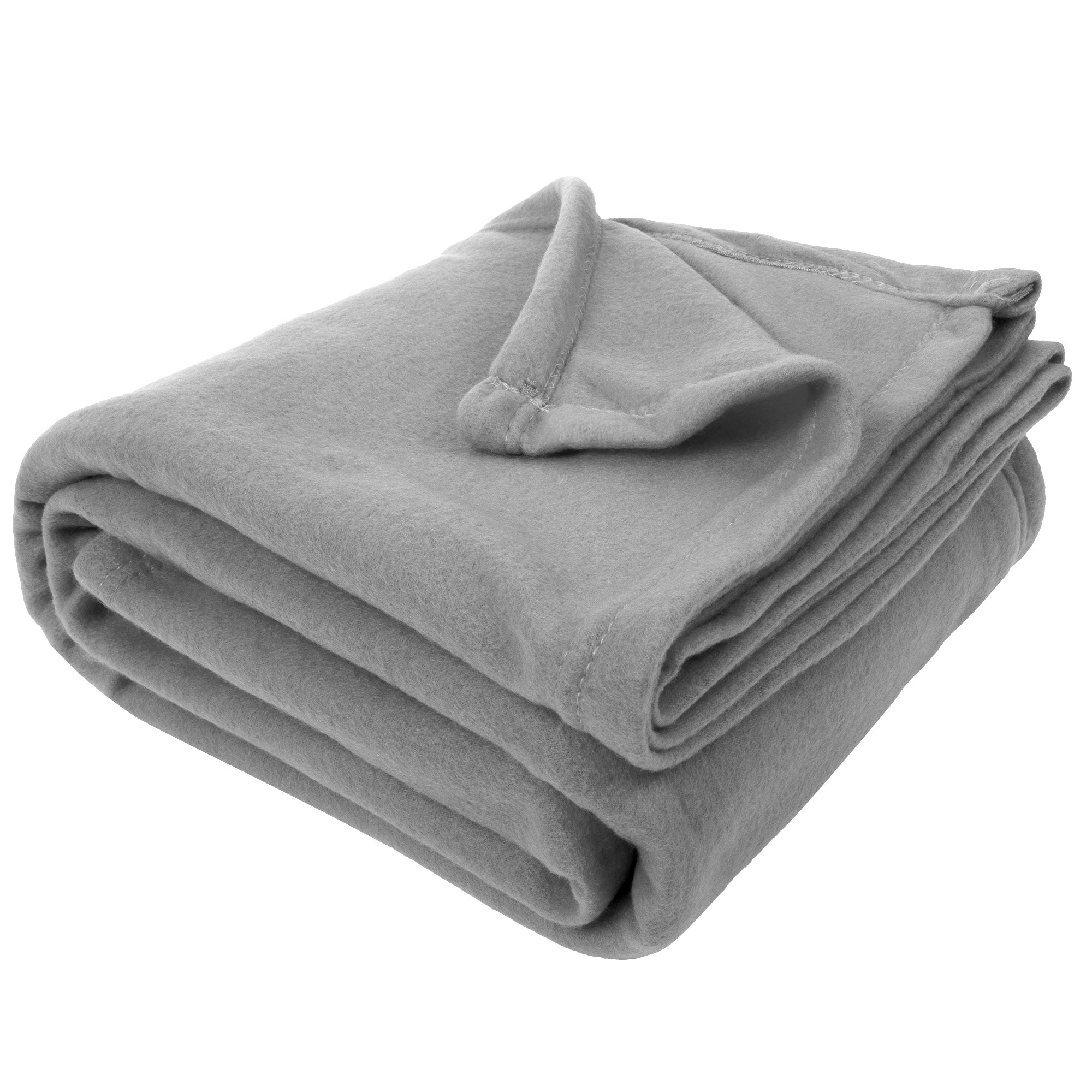 Twin Fleece Throw Blankets 80" x 60" - Grey - 24 in the Pack