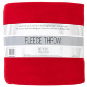 Twin Fleece Throw Blankets 80" x 60" - Red - 24 in the Pack