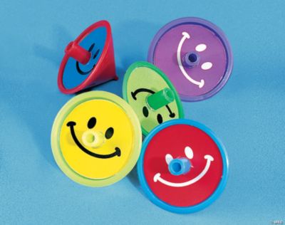 Smile Face Spin Tops - 144 Pieces