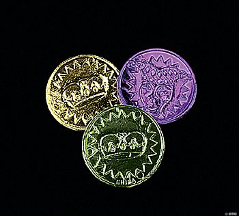 Mardi Gras Coins - 144 Pieces