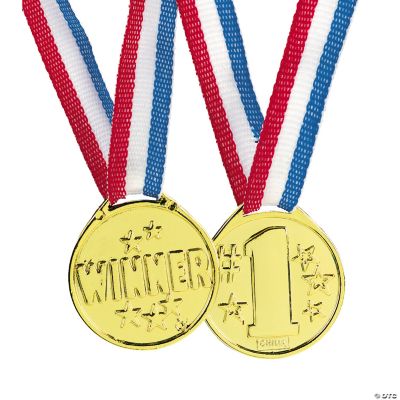 Gold "Winner" Medals - 12 Pieces