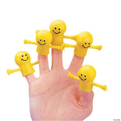 Smile Face Finger Puppets - 72 Pieces