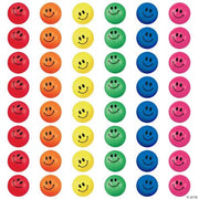 Smile Face Bouncing Balls - 48 Pieces
