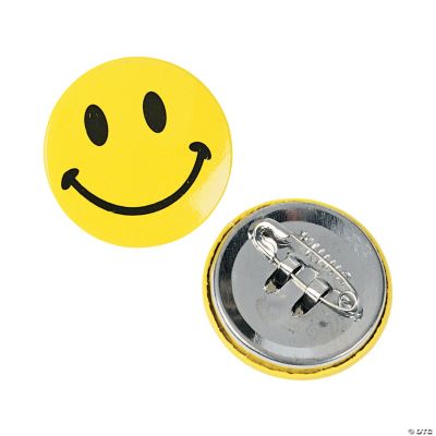 Mini Smile Face Buttons - 48 Pieces