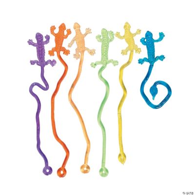 Sticky Lizards On String - 72 Pieces