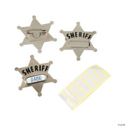 Metal Sheriff Badges - 12 Pieces