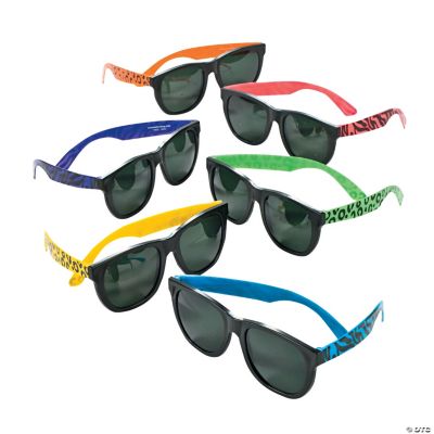 Animal Print Neon Sunglasses - 12 Pieces