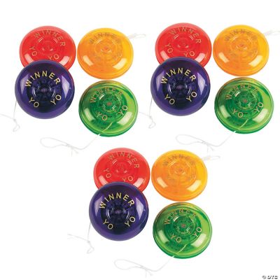 Plastic Winner Yo-Yos - 12 Pieces