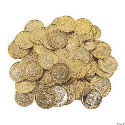 Plastic Gold Coins - 144 Pieces