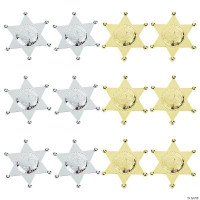 Plastic Deputy Sheriff'S Badges - 12 Pieces