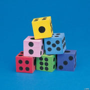 Foam Dice Assortment - 12 Pieces