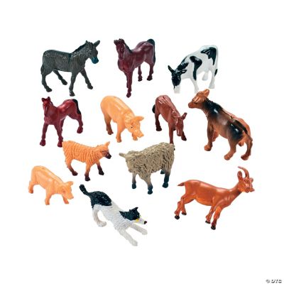 Vinyl Farm Animals - 12 Pieces