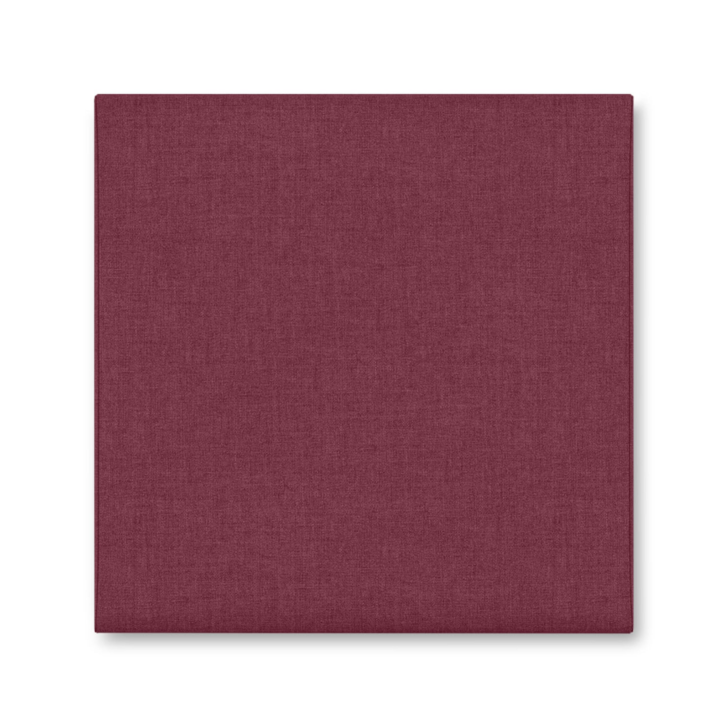 Jaxx Panelist Modern Padded Headboard- Wall Mounted Panel (22.5" x 22.5") - Microvelvet Vino Red