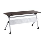 Bush Business Furniture Envision 60W Folding Training Table with Powered Grommets in Storm Gray - 59.45" Width x 23.54" Depth x 29.62" Height