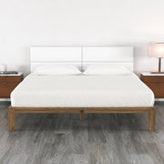 Jaxx Panelist Modern Padded Headboard – Set of 4 Wall Mounted Panels (Each 11.25" x 38") - King, Vegan Leather, Ice Storm White