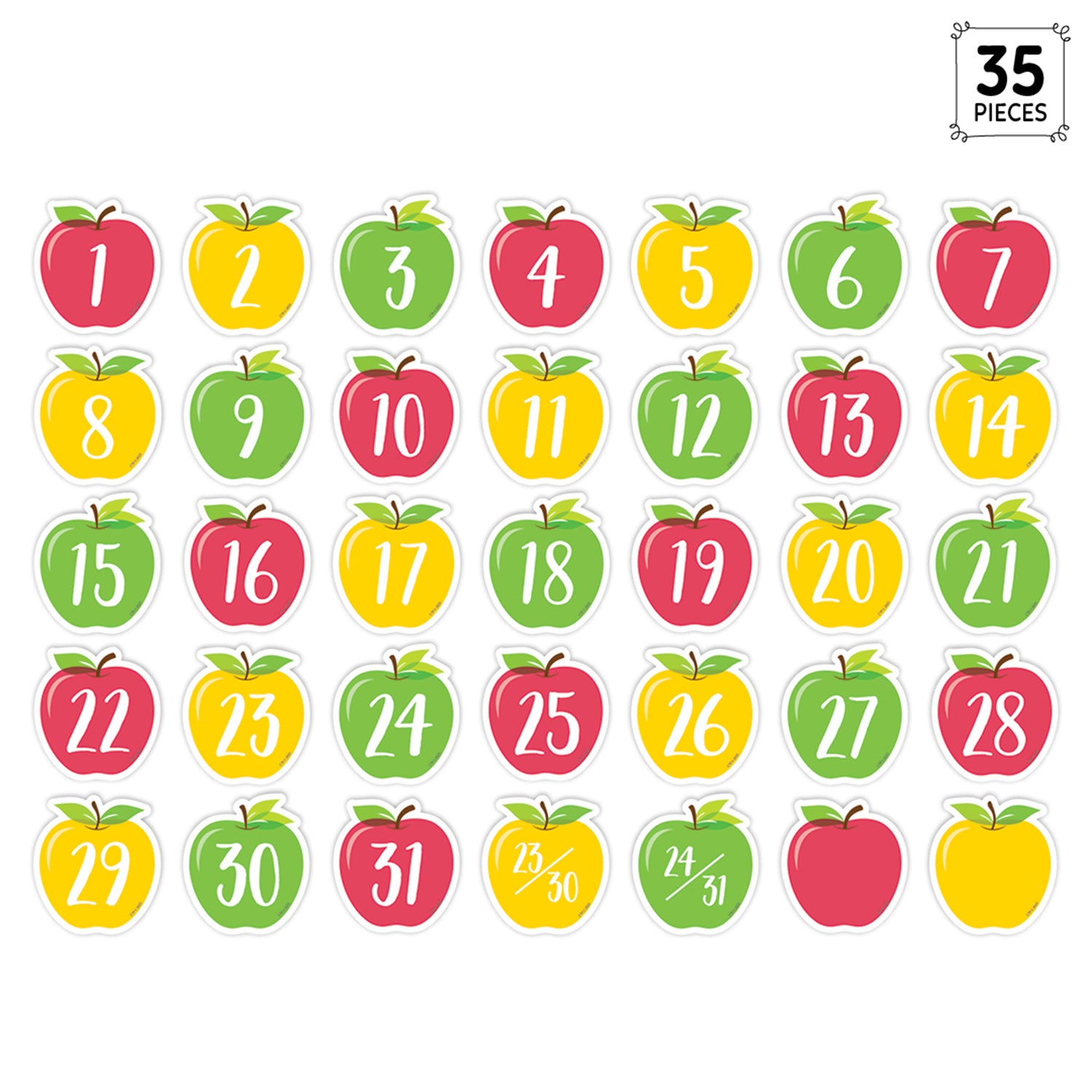 Apple Time Apples Calendar Days, 35 Pieces