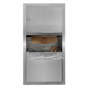 Recessed Paper Towel Dispenser / Waste Receptacle