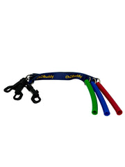 Special Needs Sensory Toy - 1/2" Strong Red Tube, 1/2" Strong Green Tube, 1/2" Strong Blue Tube on 16" Neck Lanyard