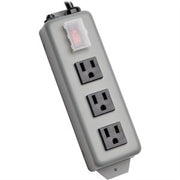 Tripp Lite by Eaton Industrial Power Strip 3-Outlet 6 ft. (1.8 m) Cord NEMA 5-15P Plug Switch Guard