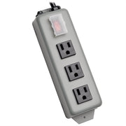 Eaton Tripp Lite Series Industrial Power Strip, 3-Outlet, 9 ft. (2.7 m) Cord, NEMA 5-15P Plug, Switch Guard
