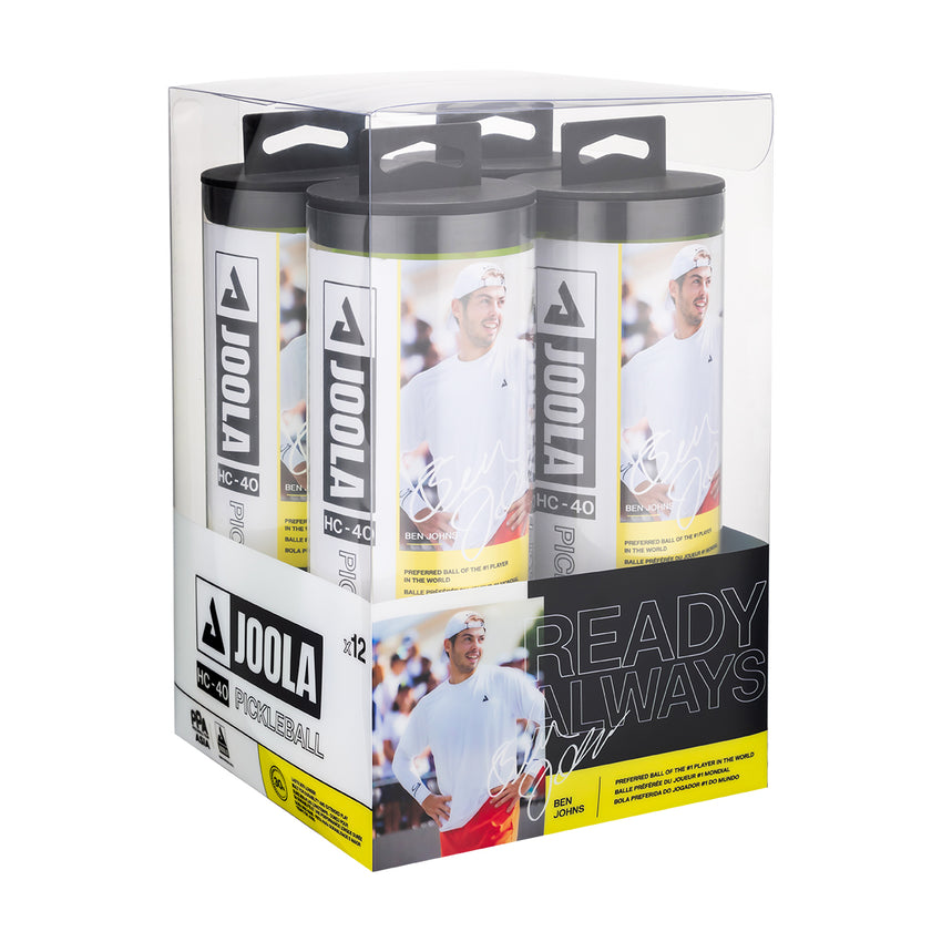 JOOLA HC-40 Pickleball Balls - Yellow - 12 Pack (Global)