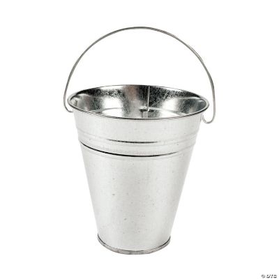 Large Galvanized Buckets - 12 Pieces
