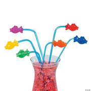 Plastic Fish Straws - 12 Pieces