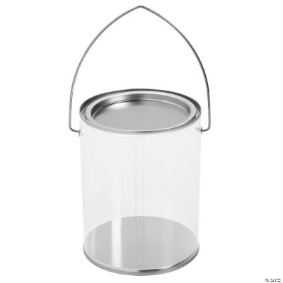 Plastic Paint Can Containers - 6 Pieces