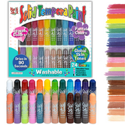 NEW! Kwik Stix Tempera Paint 24 Pack Global, Pastel, Jewel Tones
