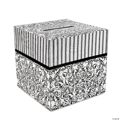 Black & White Design Card Box - 1 Piece