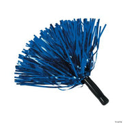 Metallic Blue Pom Poms - 12 Pieces