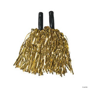 Metallic Gold Pom Poms - 12 Pieces