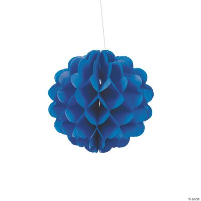 Blue 8" Tissue Balls - 12 Pieces