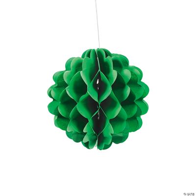 Green 8" Tissue Balls - 12 Pieces