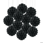 Black 8" Tissue Balls - 12 Pieces