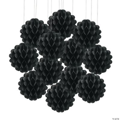 Black 8" Tissue Balls - 12 Pieces