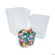 Clear Plastic Candy Buckets - 6 Pieces