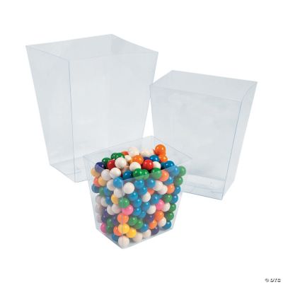 Clear Plastic Candy Buckets - 6 Pieces