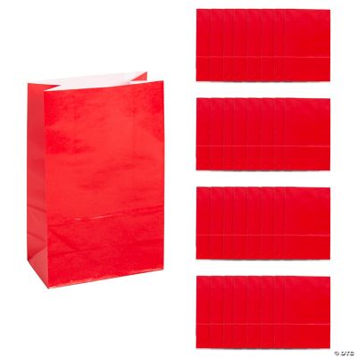 Mini Red Paper Treat Bags - 24 Pieces