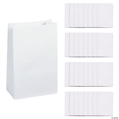 Mini White Paper Treat Bags - 24 Pieces