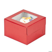 Red Cupcake Boxes - 12 Pieces