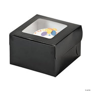 Black Cupcake Boxes - 12 Pieces