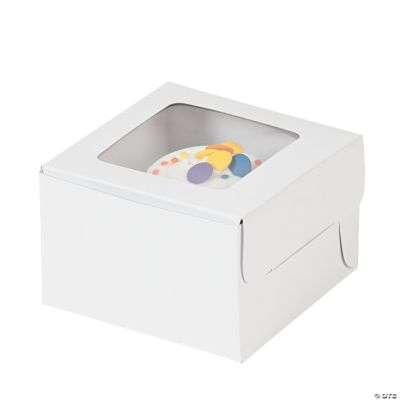 White Cupcake Boxes - 12 Pieces